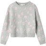 Name It Light Grey Melange Nmfoline Ls Strikk Bf