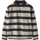 Name It Delicioso Island Fossil + Kentucky Blue Nkmromeo Ls Nreg Sweat Polo Bru