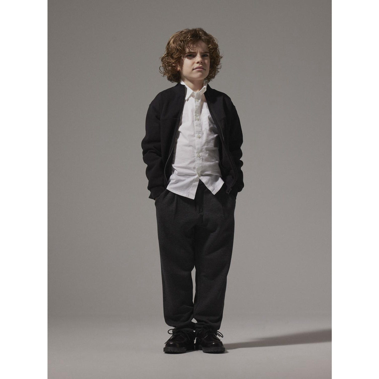 Name It Dark Grey Melange Nkmrobino Sweat Chino Bukser Unb