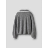 Name It Grey Melange Nkfrikasa Ls Strikk Polo