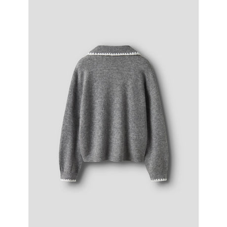 Name It Grey Melange Nkfrikasa Ls Strikk Polo
