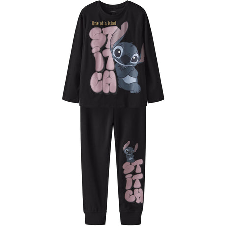 Name It Black Nkfolina Stitch Ls Natttøy Wdi