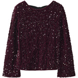 Name It Burgundy Black Bow Nkfrusitta Ls Bue Bluse