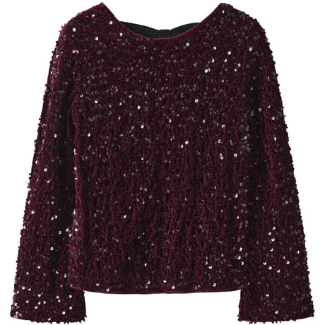 Name It Burgundy Black Bow Nkfrusitta Ls Bue Bluse