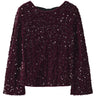 Name It Burgundy Black Bow Nkfrusitta Ls Bue Bluse