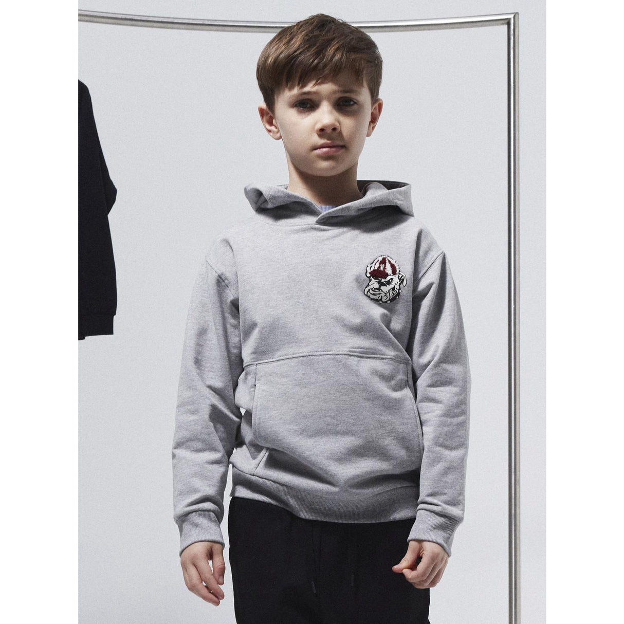 Name It Grey Melange Nkmsteven Ls Nreg Sweat Wh Bru