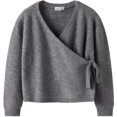 Name It Grey Melange Nkfsanie Ls Strikk