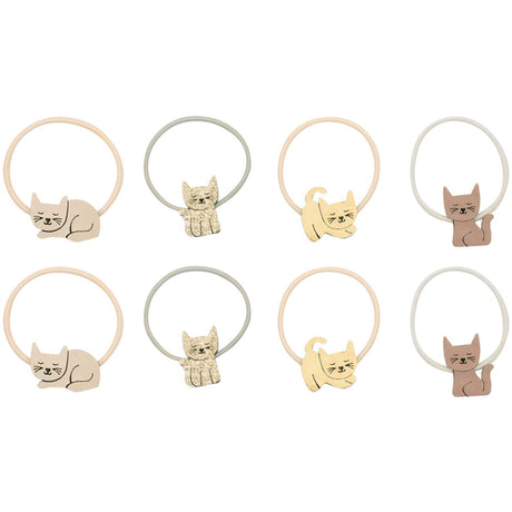 Mimi & Lula 8 Hårelastikker - Mini Kitty Cat