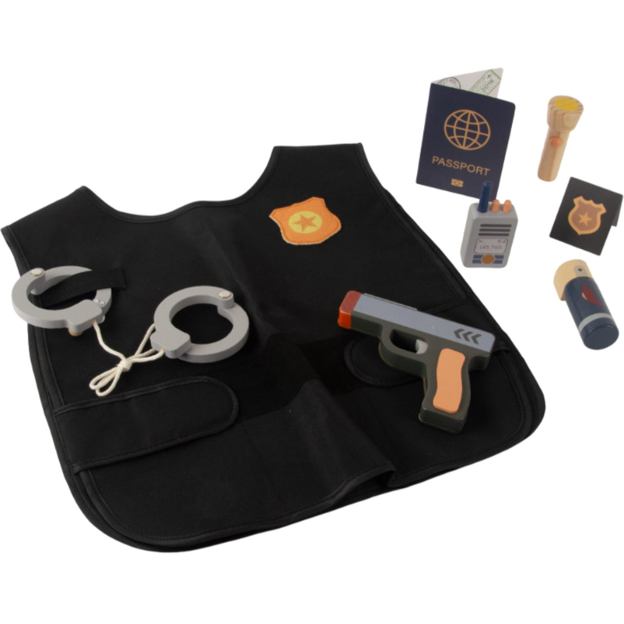 Dantoy Politimand Sett Tre I Gaveeske 8 Dele