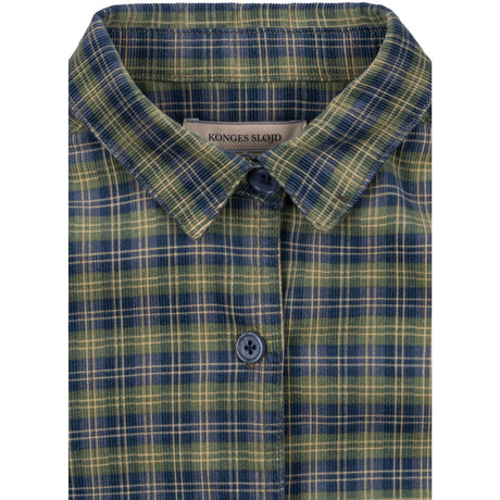 Konges Sløjd Laurel Blue Check Cara Ls Skjorte GOTS