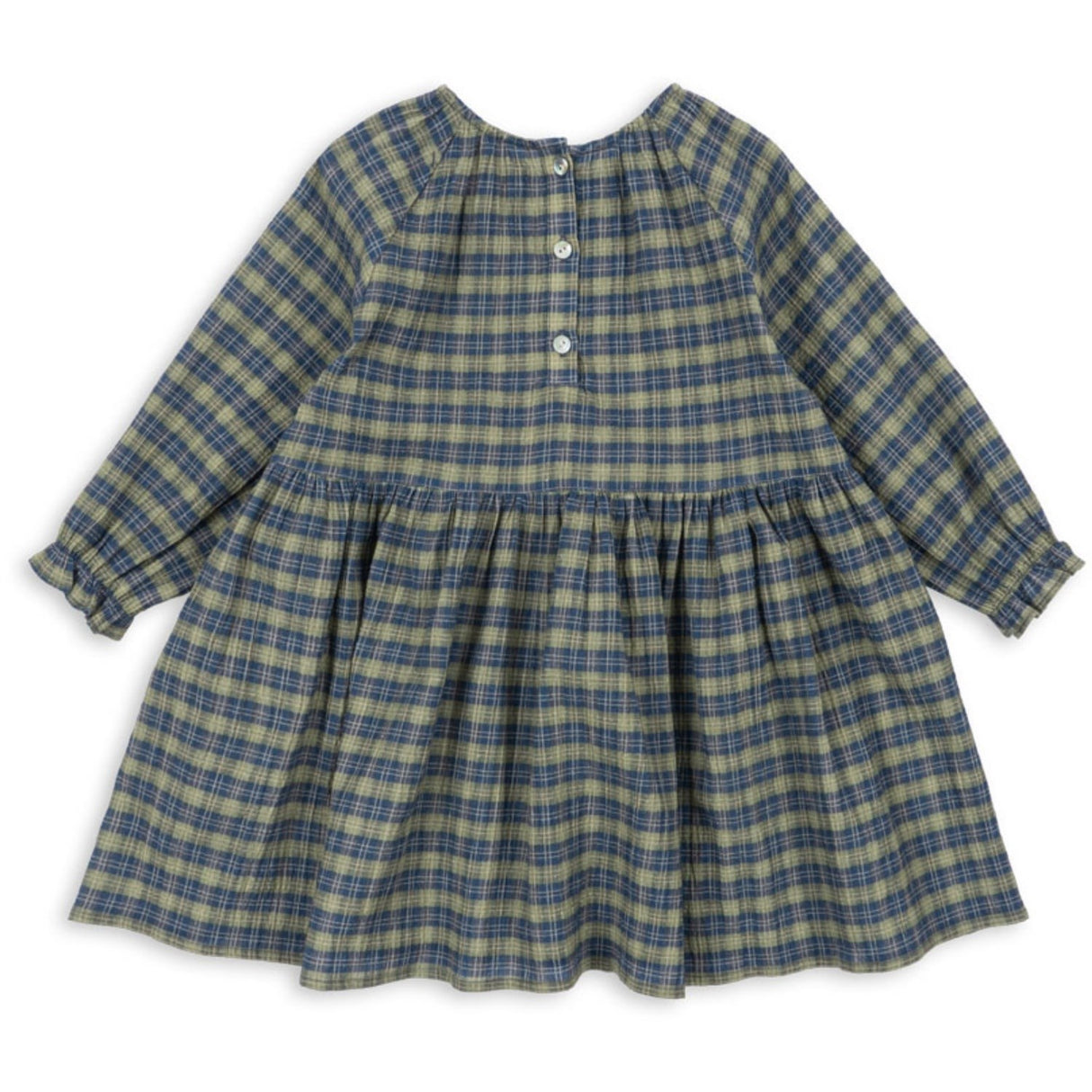 Konges Sløjd Laurel Blue Check Terre Kjole GOTS