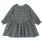 Konges Sløjd Laurel Blue Check Terre Kjole GOTS