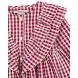 Konges Sløjd Sangria/Butter Check Kim Kjole GOTS