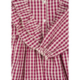 Konges Sløjd Sangria/Butter Check Kim Kjole GOTS