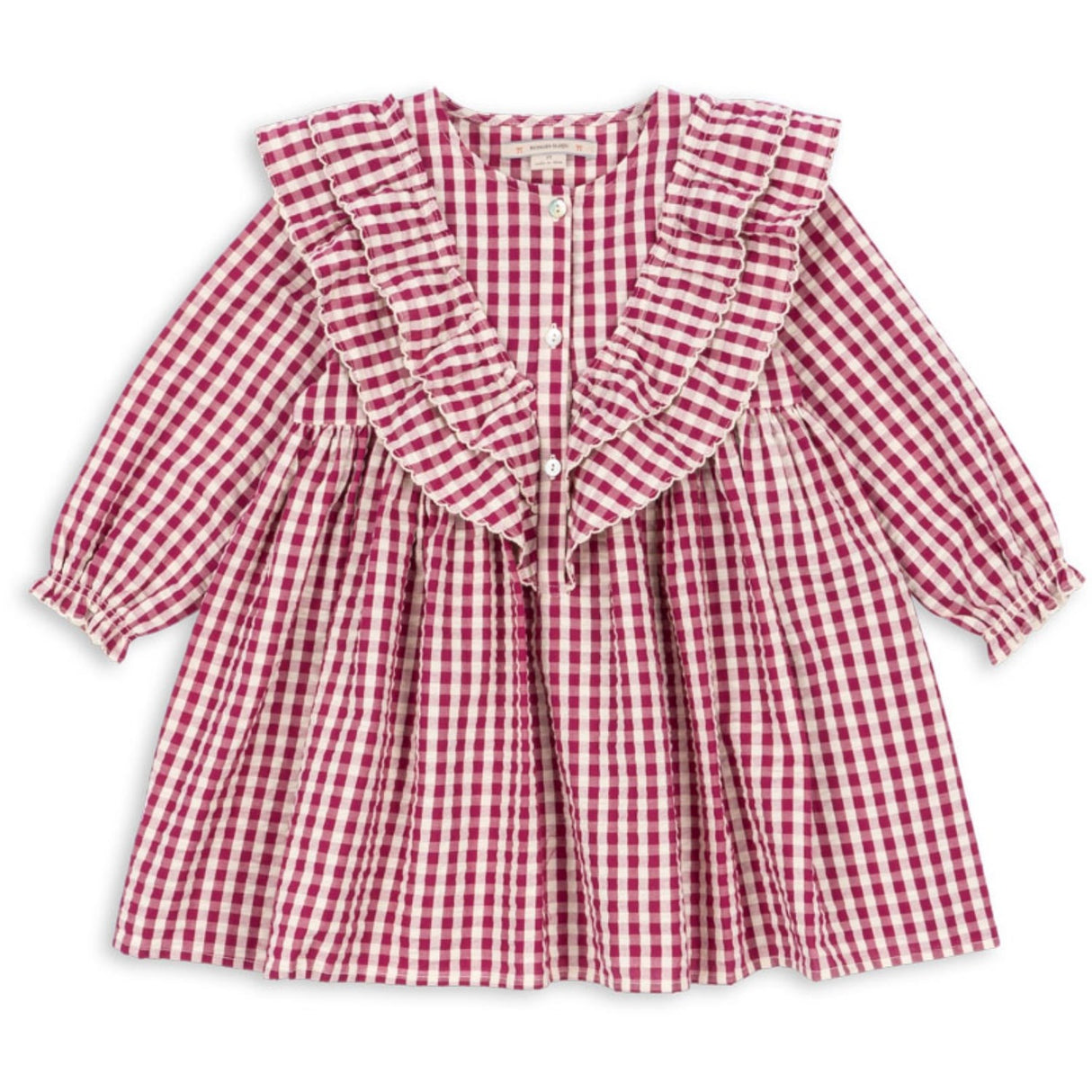 Konges Sløjd Sangria/Butter Check Kim Kjole GOTS