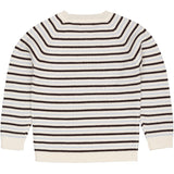 COPENHAGEN COLORS Cream/Dk.Brown/Dusty Blue Combi Merino Classic Rib Bluse