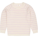 COPENHAGEN COLORS Cream/Lavender/Dusty Rose Combi Merino Classic Rib Bluse