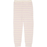 COPENHAGEN COLORS Cream/Lavender/Dusty Rose Combi Merino Classic Rib Leggings W. Drawstrings
