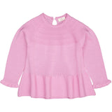COPENHAGEN COLORS Syringa Merino Strikk Bluse Med Frill