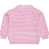 COPENHAGEN COLORS Ballerina/Syringa Stripe Merino Striped Bluse W. Halsbånd