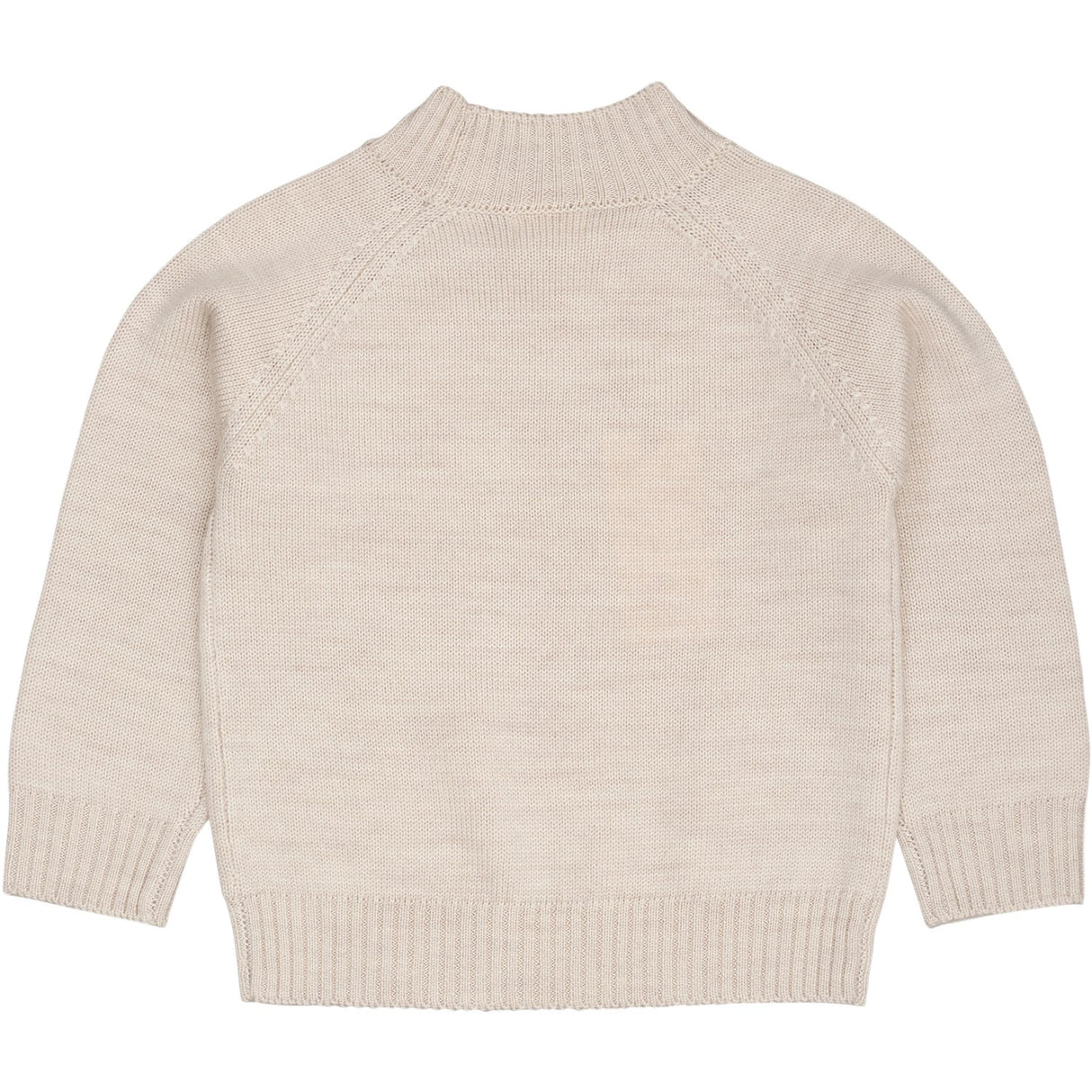 COPENHAGEN COLORS Pale Cream Mel. Pull Over W Skilpadde Neck