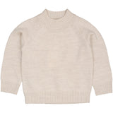 COPENHAGEN COLORS Pale Cream Mel. Pull Over W Skilpadde Neck