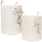 Konges Sløjd Sailor Stripe Leketøy Oppbevaring Bags Sett