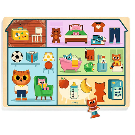 Djeco trepuslespill, huset