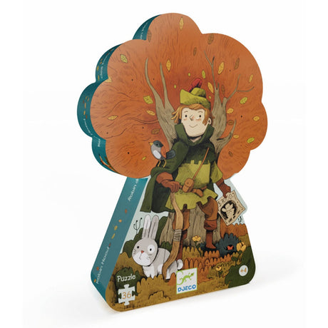 Djeco Silhouette Puslespill, Robin Hood - 36 brikker