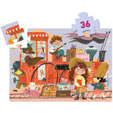 Djeco Silhouette Puslespill, Mias reise - 36 brikker