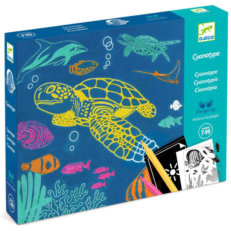 Djeco cyanotype/lett trykk, sjø