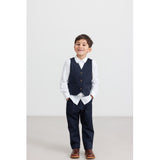 MarMar Herringbone Twill Pilot Navy Jason Vest