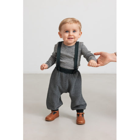 MarMar Cotton Rayon Knit Stripe Dark Leaf Stripe Perrin Bukser