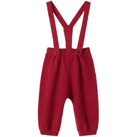 MarMar Cotton Rayon Knit Solid Hibiscus Red Perrin Bukser