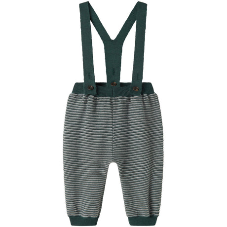 MarMar Cotton Rayon Knit Stripe Dark Leaf Stripe Perrin Bukser