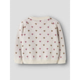 Lil'Atelier Turtledove Sepia Tint Nmfsaran Ls Strikk Card Heart Lil