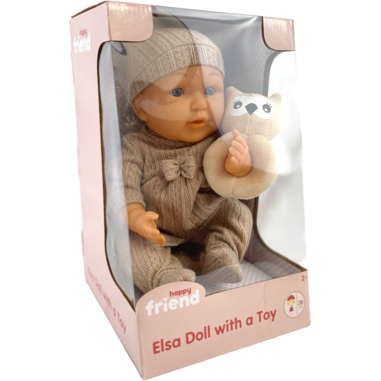 Happy Friend Elsa Dukke 38 Cm Med A Leketøy Brown Drakt
