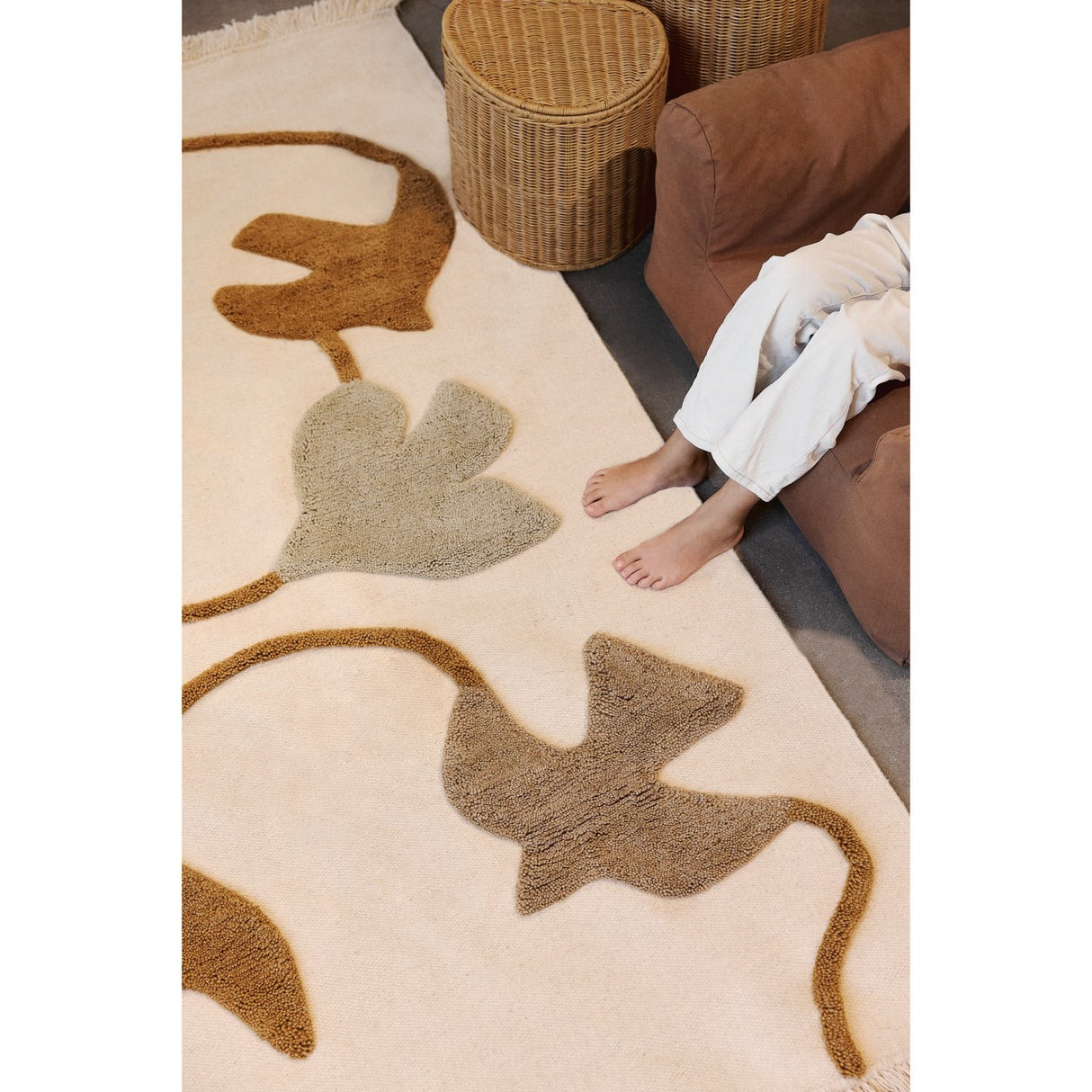 Ferm Living Natural Willora Flettet Oppbevaring 2-Pakning
