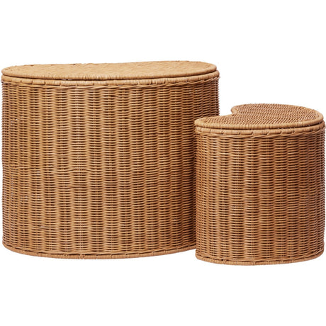 Ferm Living Natural Willora Flettet Oppbevaring 2-Pakning