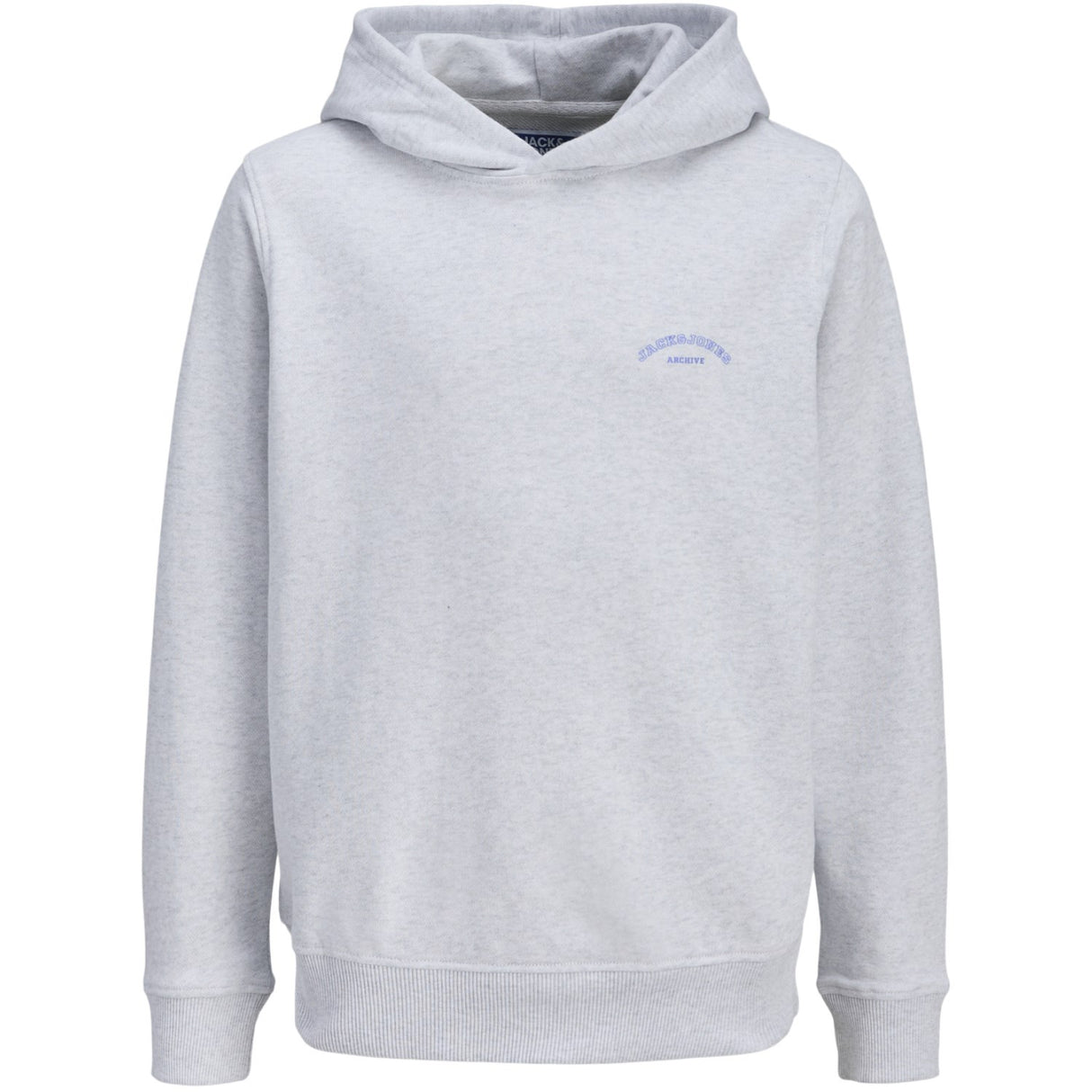 Jack & Jones Junior White Melange Jjcollege Logo Sweat Hette Jnr