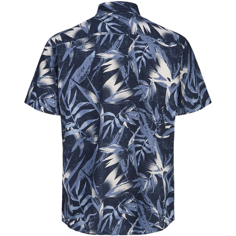 Jack & Jones Junior Navy Blazer Jjhonolulu Aop Skjorte Ss Jnr