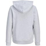 Jack & Jones Junior White Melange Jjcollege Logo Sweat Hette Jnr