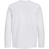 Jack & Jones Junior Bright White Jjcollege Logo Tee Ls Crew Neck Jnr