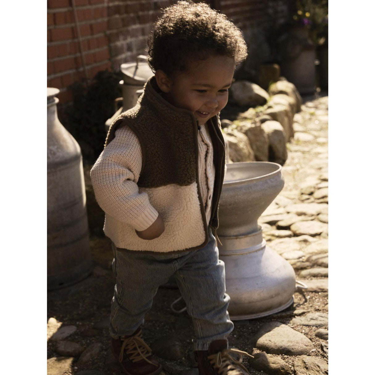 Lil'Atelier Turtledove Shitake Nbmlajo Loose Vest Lil