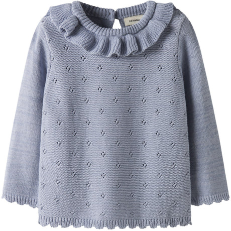 Lil'Atelier Zen Blue Nmflaguna Ls Strikk Lil Noos