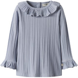 Lil'Atelier Zen Blue Nmftansy Ls Slim Topp Lil