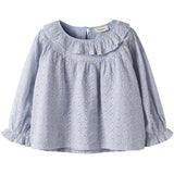 Lil'Atelier Zen Blue Nmftessie Ls Loose Skjorte Lil