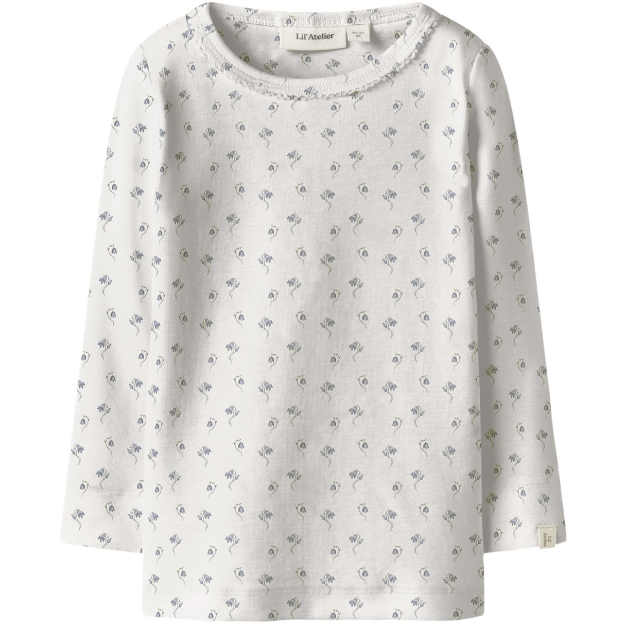 Lil'Atelier Coconut Milk Bell Flower Nmfgayo Sag Ls Slim Topp Lil