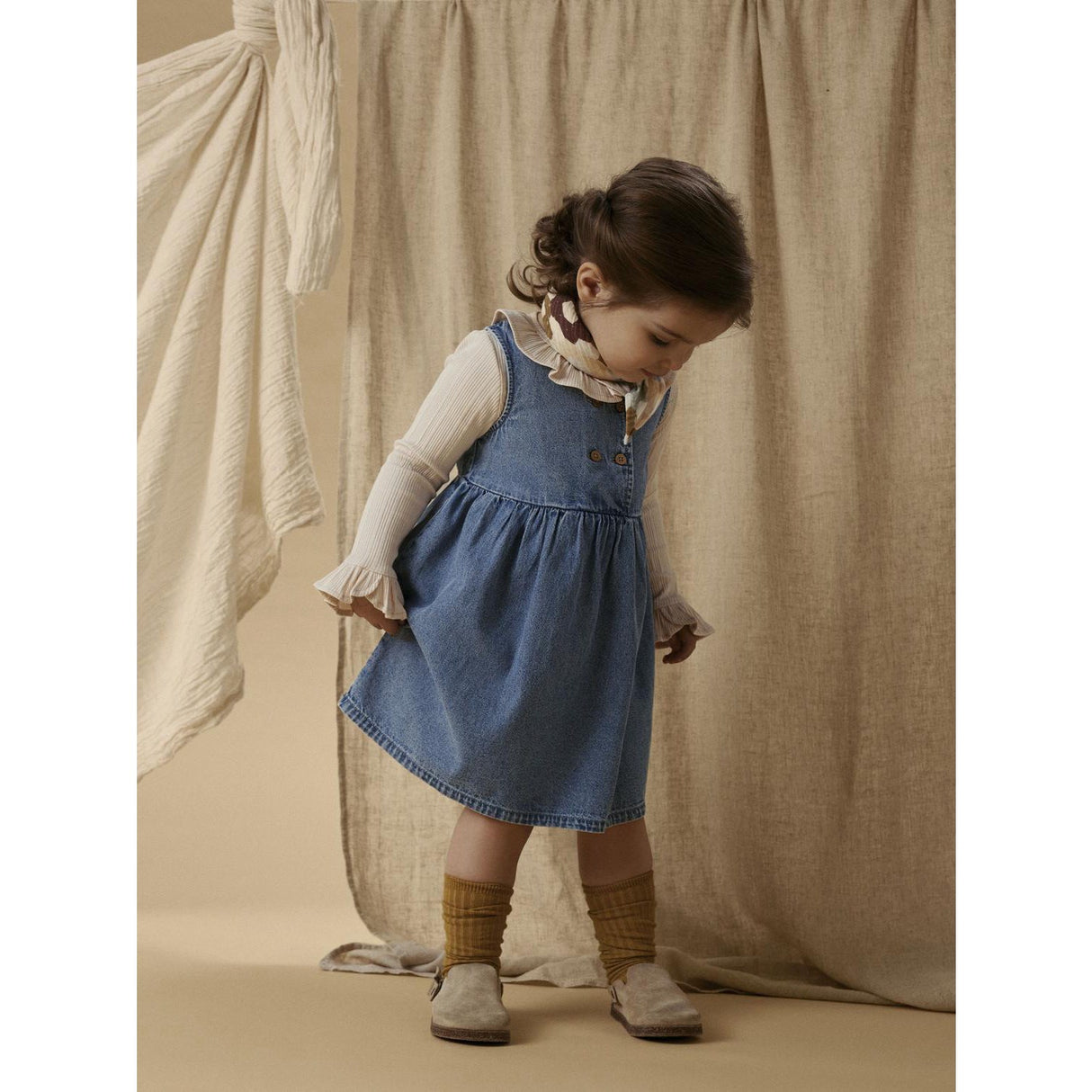 Lil'Atelier Medium Blue Denim Nmftaya Sl Dnm Spencer 1166-Fd Lil