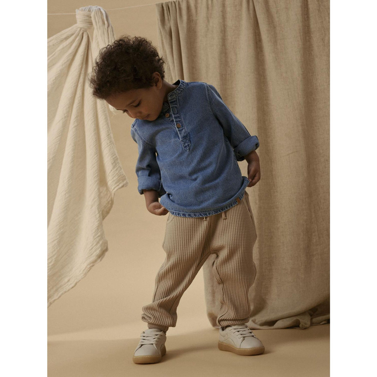 Lil'Atelier Medium Blue Denim Nmmtaya Ls Loose Dnm Skjorte 1166-Fd Lil